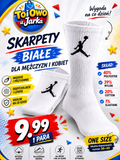 Skarpety białe sportowe dla mężczyzn i kobiet