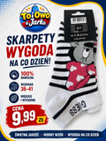 Skarpety damskie wzorzyste 100% bawełna rozmiar 36-41