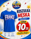 Koszulka męska France niebieska rozmiar L