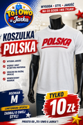 Koszulka męska Polska biała rozmiar M