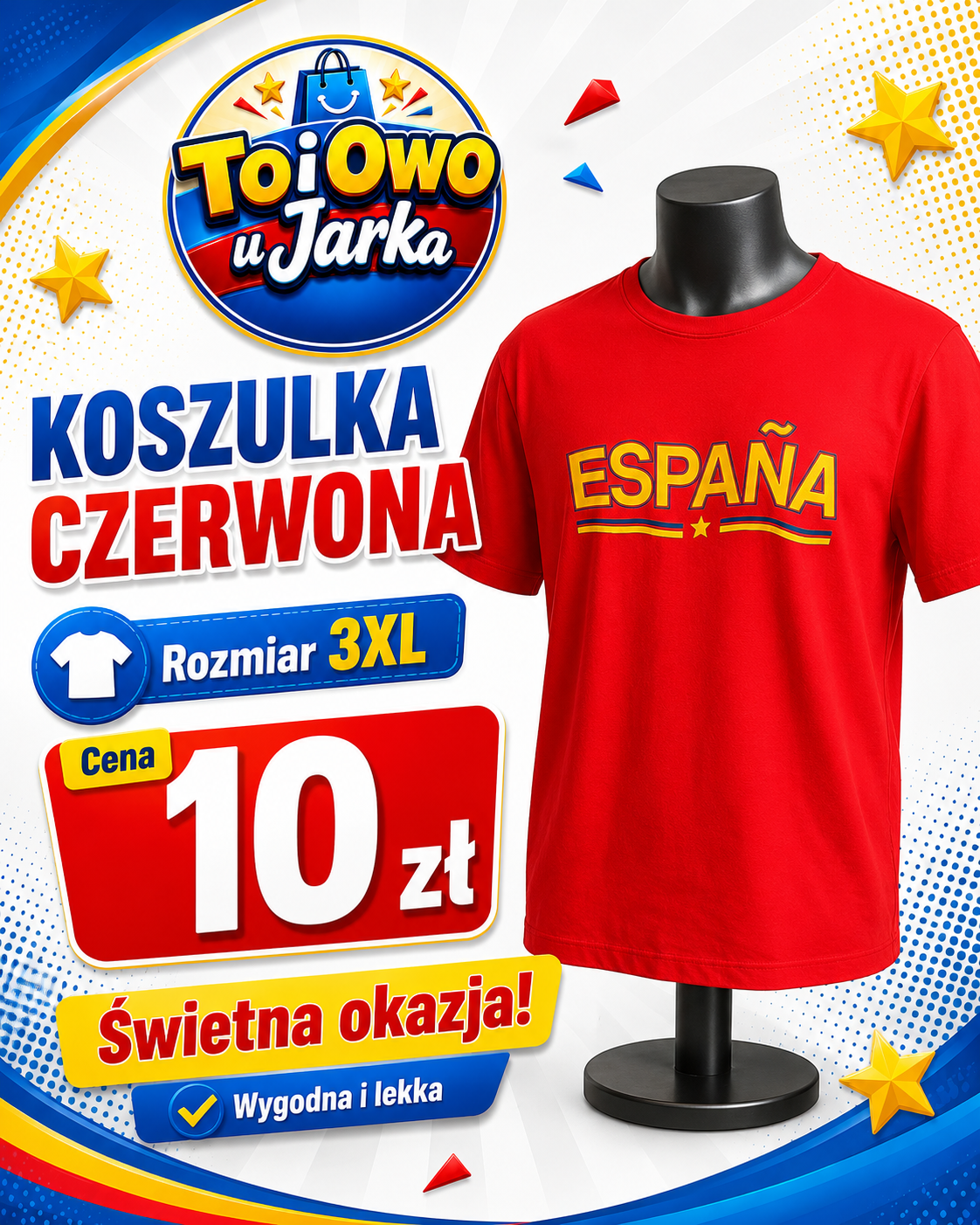 Koszulka męska Espana czerwona rozmiar 3XL