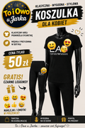 Zestaw damski koszulka EA7 Emporio Armani czarna z legginsami