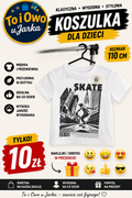 Koszulka dziecięca Skate biała rozmiar 110 cm