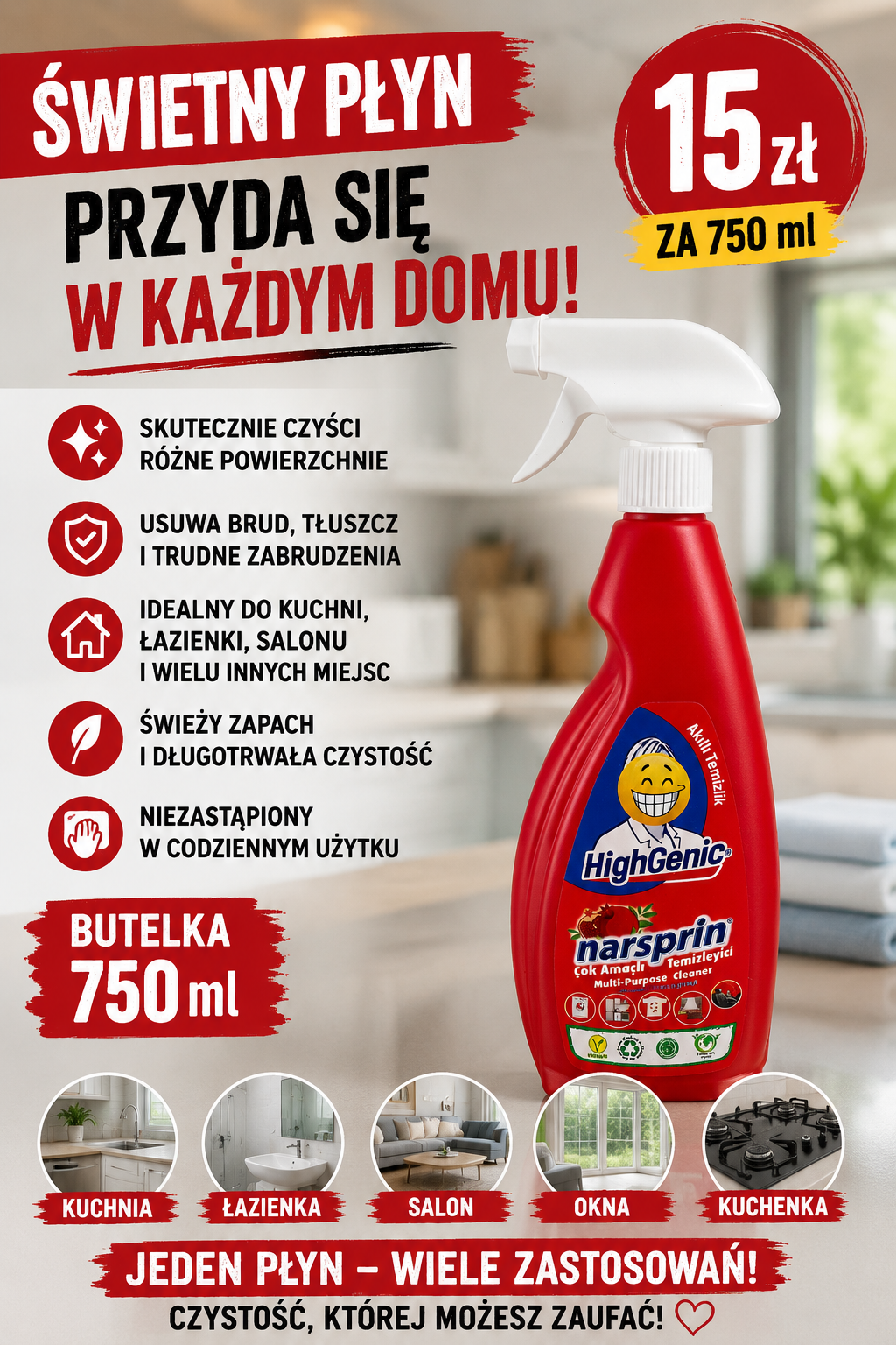 Płyn wielofunkcyjny HighGenic Narsprin 750 ml