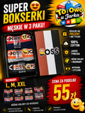 Bokserki męskie Boss zestaw 3 par w pudełku rozmiary M L XXL