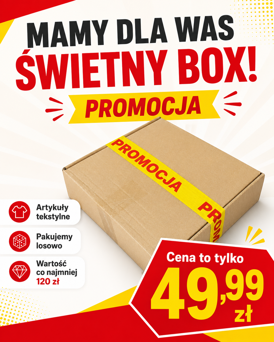 Świetny Box Promocja artykuły tekstylne wartość co najmniej 120 zł